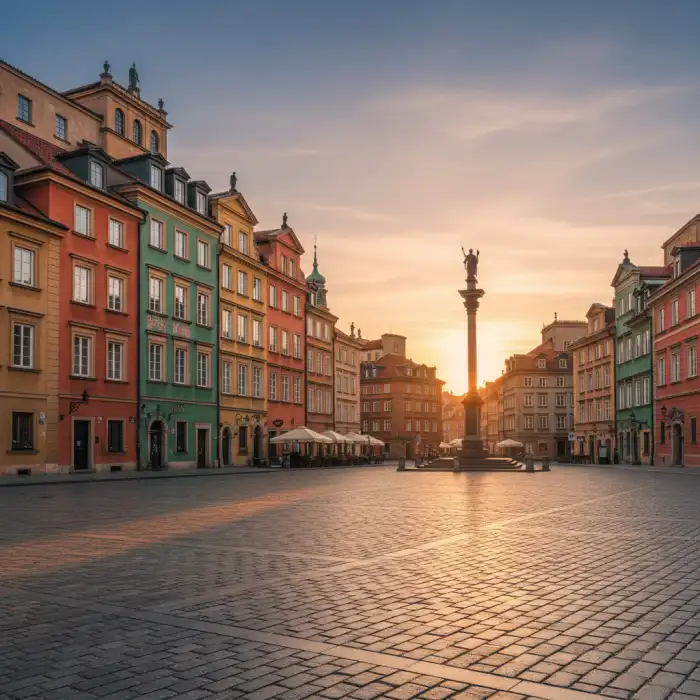 altstadt warschau: Warschauer Altstadt, Sehenswürdigkeiten & Marktplatz in der Altstadt Warszawska Starówka (altstadt warschau) z Rynkiem i Kolumną Zygmunta.