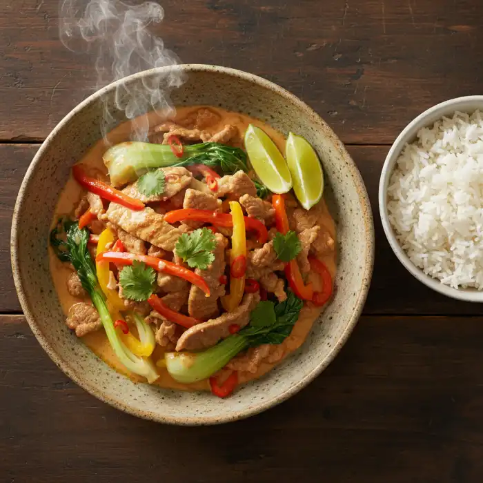 Cielęcina po tajsku: Pyszny, smaczny obiad z kurczakiem i warzywami