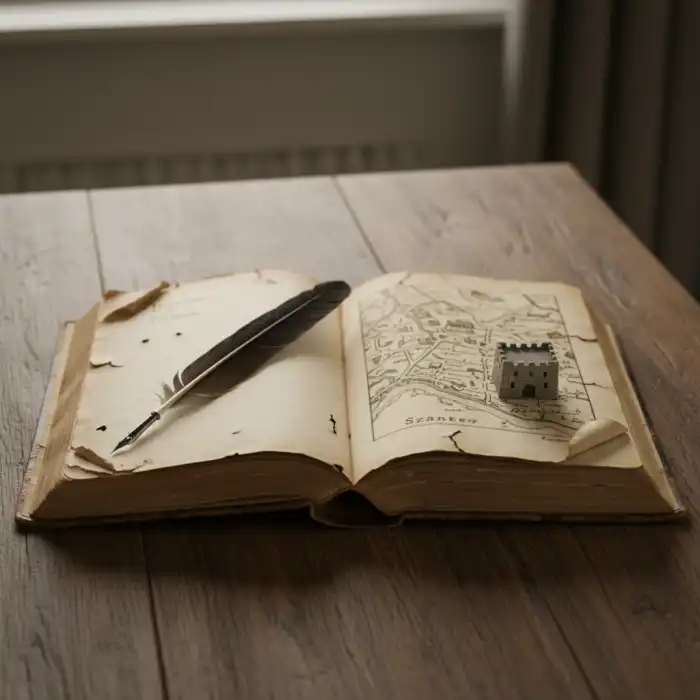 Kto napisał Kamienie na szaniec? Aleksander Kamiński i jego książka Stary otwarty "Kamienie na szaniec" z piórem i mapą Warszawy - kto napisał kamienie na szaniec