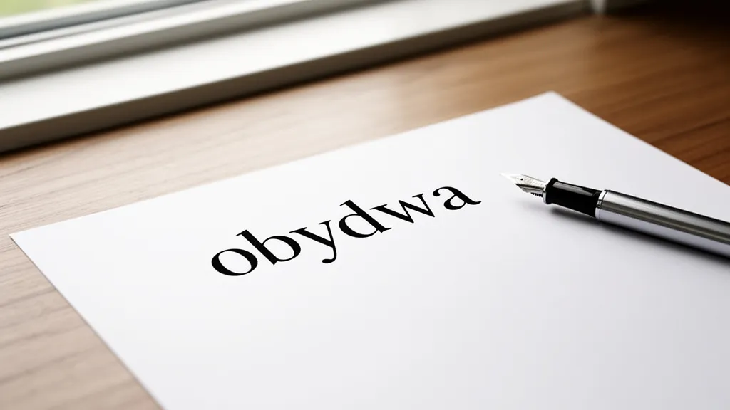 Obydwa czy oby dwa? Poznaj poprawny zapis i zasady pisowni Zapis na kartce papieru wyjaśniający dylemat obydwa czy oby dwa w kontekście poprawnej pisowni liczebnika.