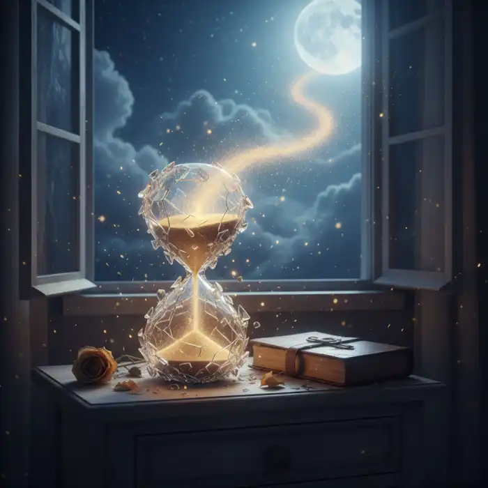 Sen o byłym chłopaku: Co oznacza sen, sennik, tęsknota, chce wrócić? Sprawdź! Symboliczny obraz snu o byłym chłopaku: opuszczony fotel w mglistym, introspektywnym krajobrazie.