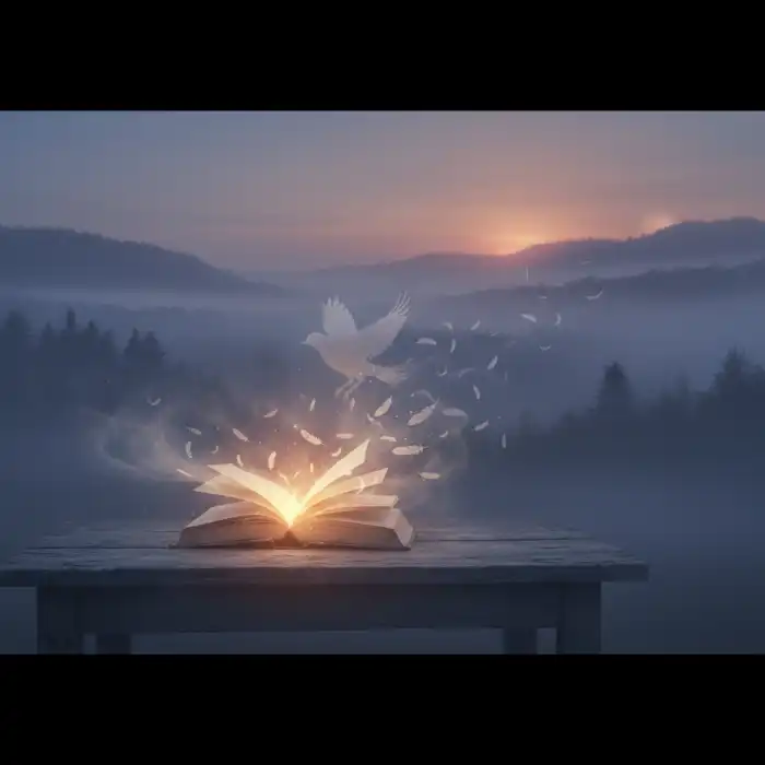 Sennik zmarli: Znaczenie snu o zmarłej osobie, śnią ci się zmarli, żywy, interpretować Eteryczne symbole z sennika zmarłych w surrealistycznym krajobrazie snu.